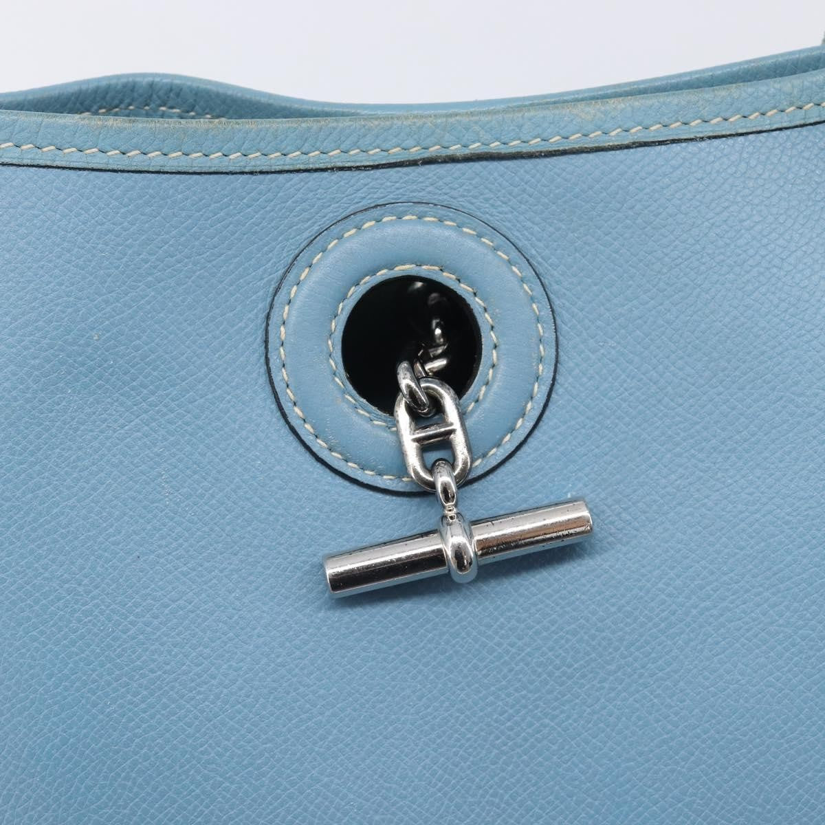 Hermes Vespa Courchevel Blue Leather Shoulder Bag Bag (Pre-Owned)
