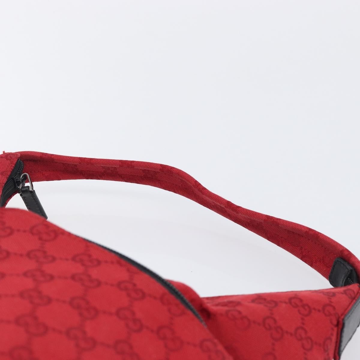 Gucci Double Pocket Zip Hobo Gg Canvas Red Canvas Shoulder Bag Bag (Pre-Owned)