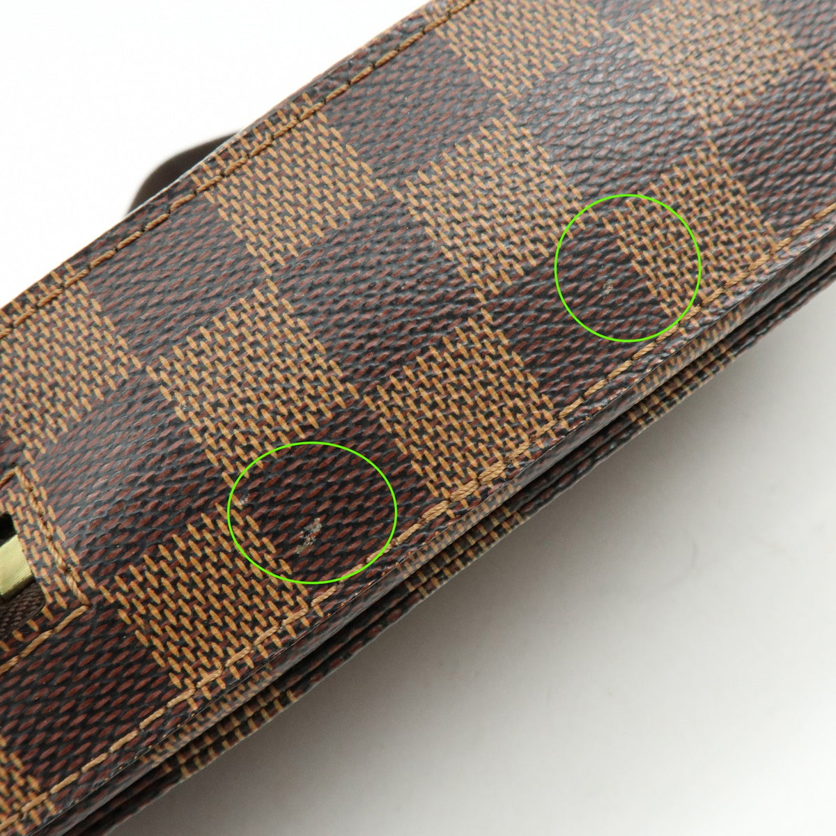 Louis Vuitton Geronimos Waist Damier Brown Canvas Shoulder Bag Bag (Pre-Owned)