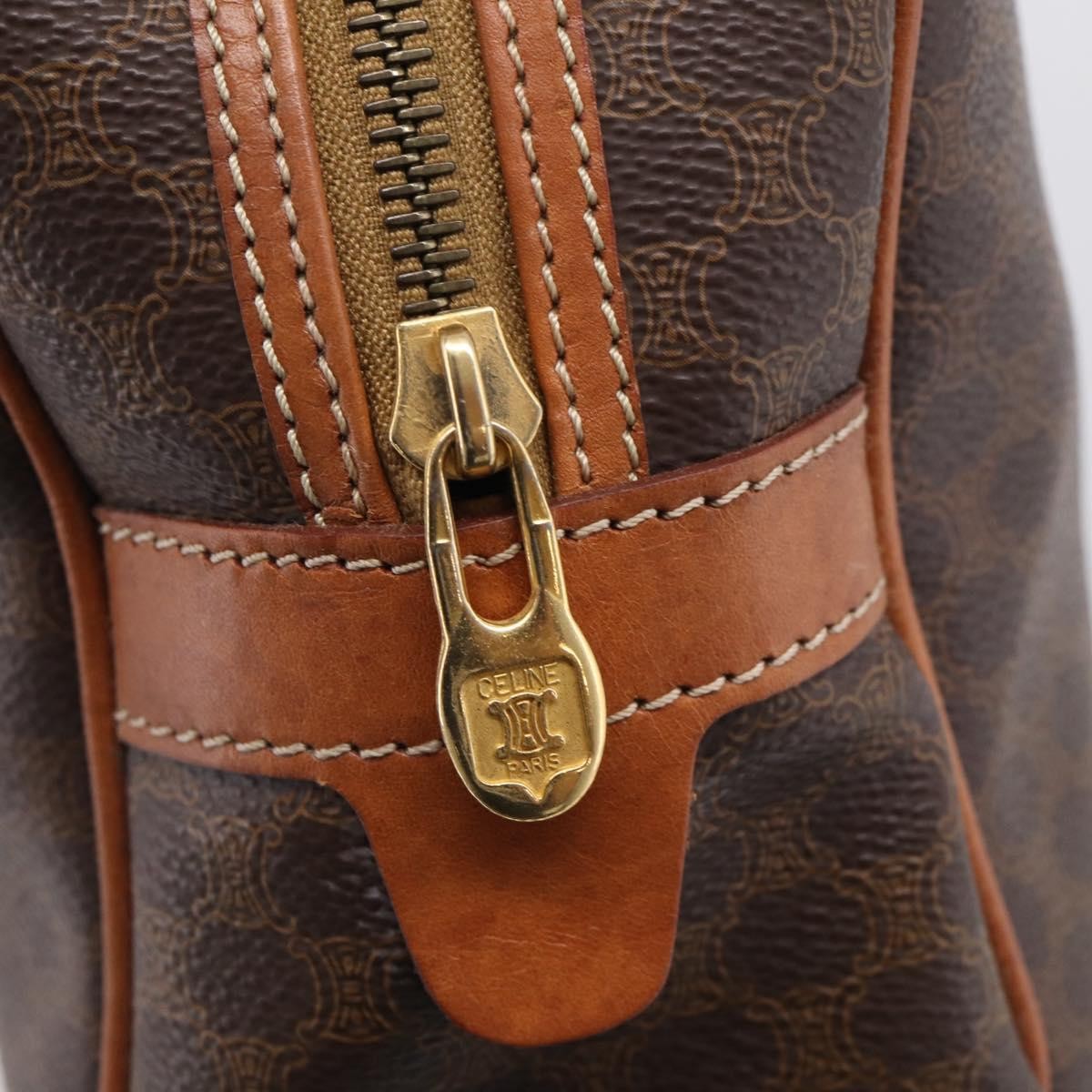 Celine C Macadam Canvas Brown Canvas Handbag (Pre-Owned)
