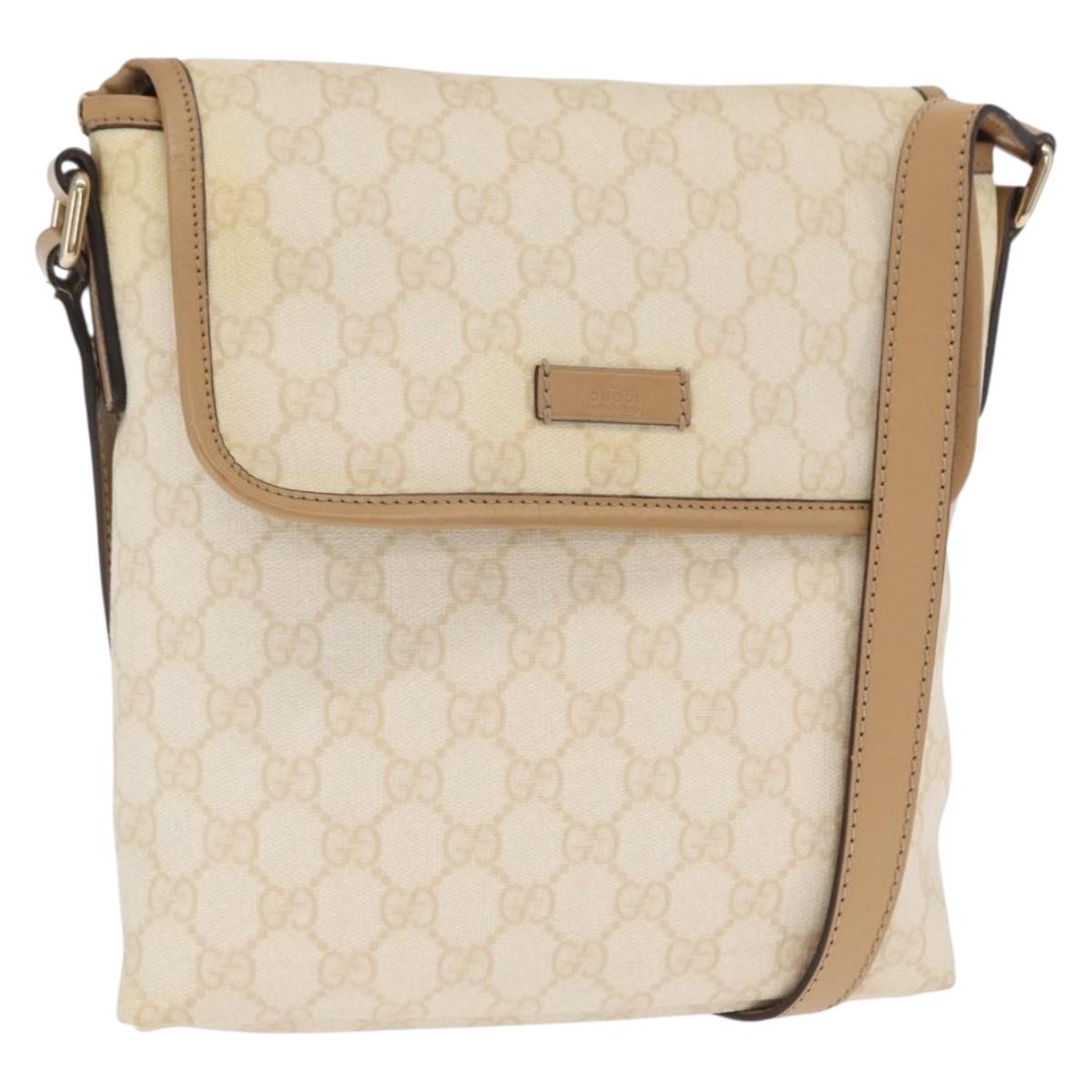 Gucci Flap Messenger Gg Coated Canvas White Pvc Shoulder Bag Bag (Pre-Owned)