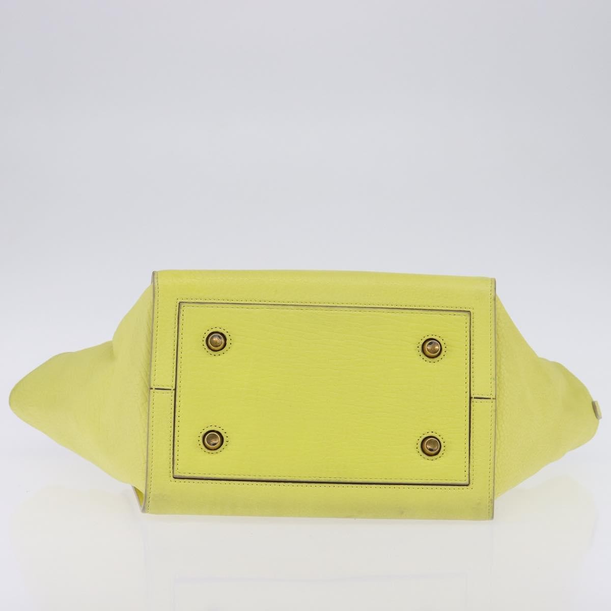 Celine Tie Knot Smooth Leather Yellow Leather Bag (Pre-Owned)