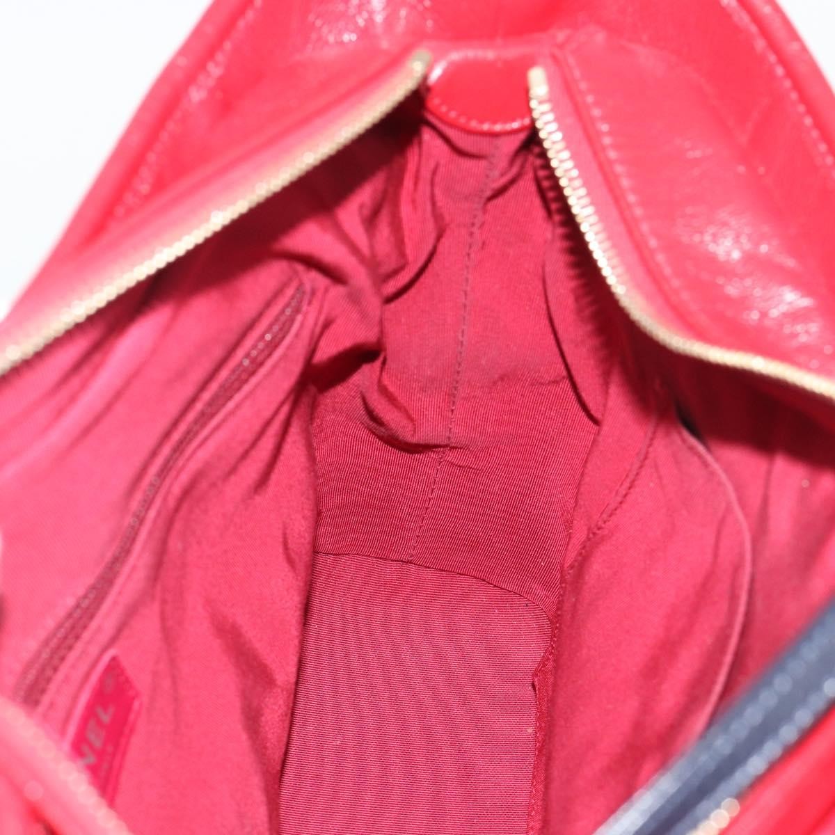 Chanel Gabrielle Logo Hobo Tweed And Calfskin Red Canvas Shoulder Bag Bag (Pre-Owned)