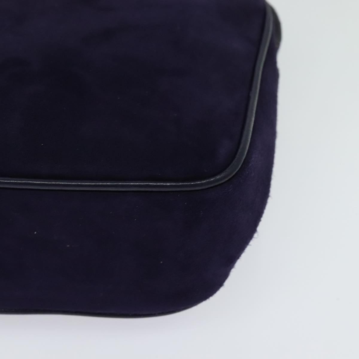 Salvatore Ferragamo Gancini Suede Purple Suede Shoulder Bag Bag (Pre-Owned)