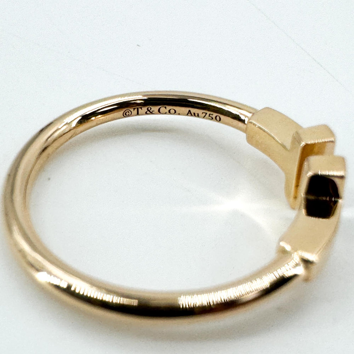 Tiffany & Co. T Wire 18K Rose Gold Gold Rose_Gold Ring Jewelry (Pre-Owned)
