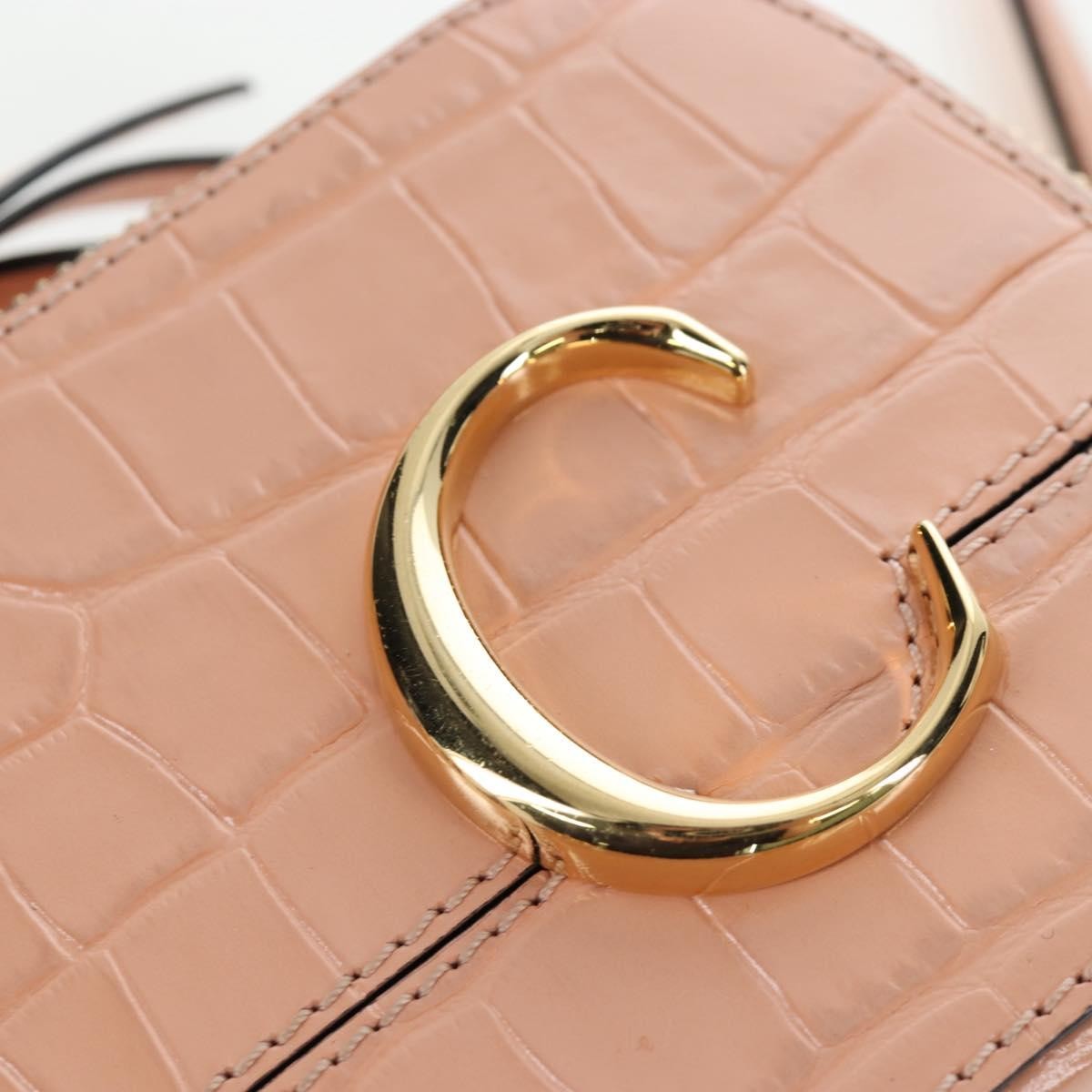 Chloe C Vanity Leather Pink Leather Handbag (Pre-Owned)
