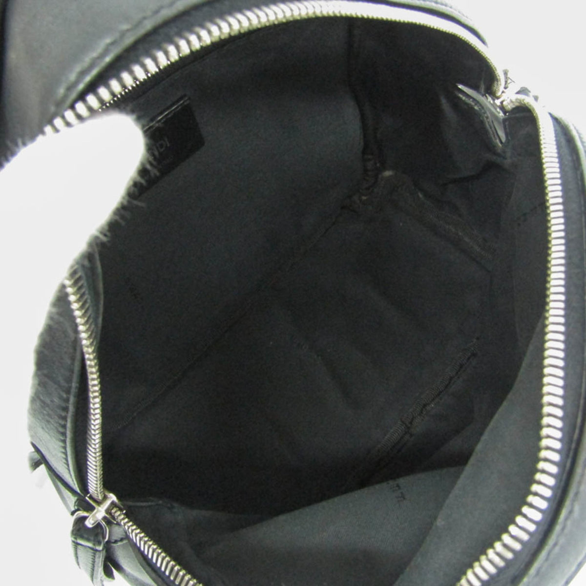 Fendi By The Way Leather With Crystals Black Leather Backpack Bag (Pre-Owned)