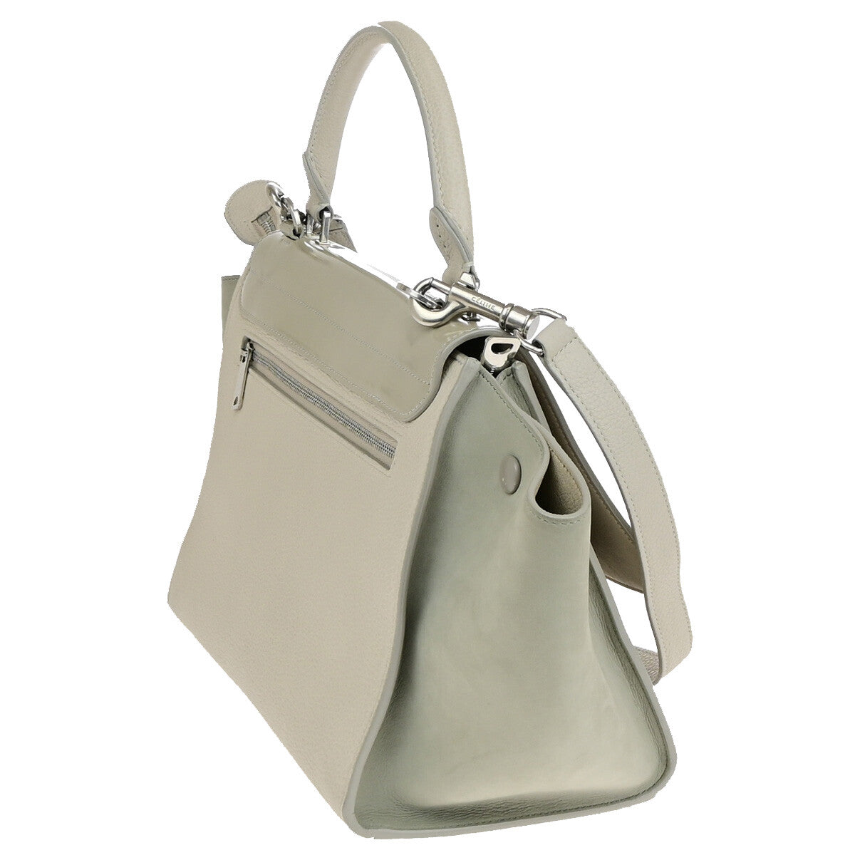 Celine Trapeze Leather Beige Leather Handbag (Pre-Owned)