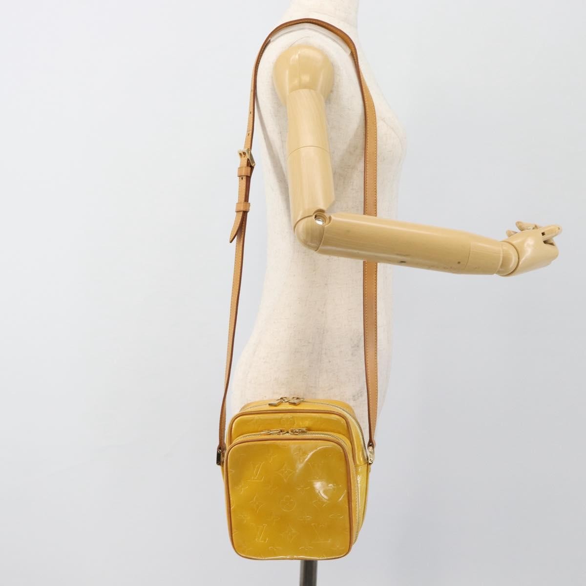 Louis Vuitton Wooster Monogram Vernis Yellow Patent_Leather Handbag (Pre-Owned)