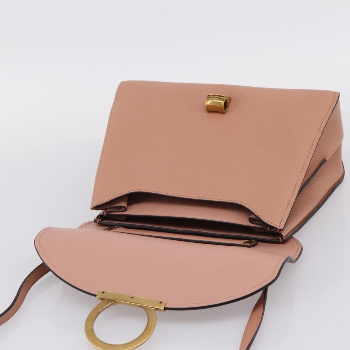 Salvatore Ferragamo Margot Satchel Leather Pink Leather Handbag (Pre-Owned)