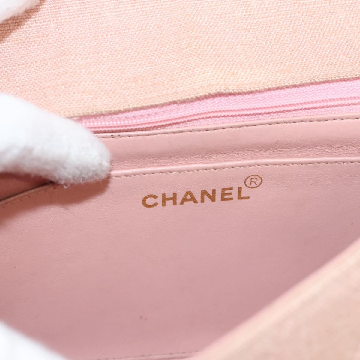 Chanel Vintage Diana Flap Quilted Canvas Pink Canvas Shoulder Bag Bag (Pre-Owned)
