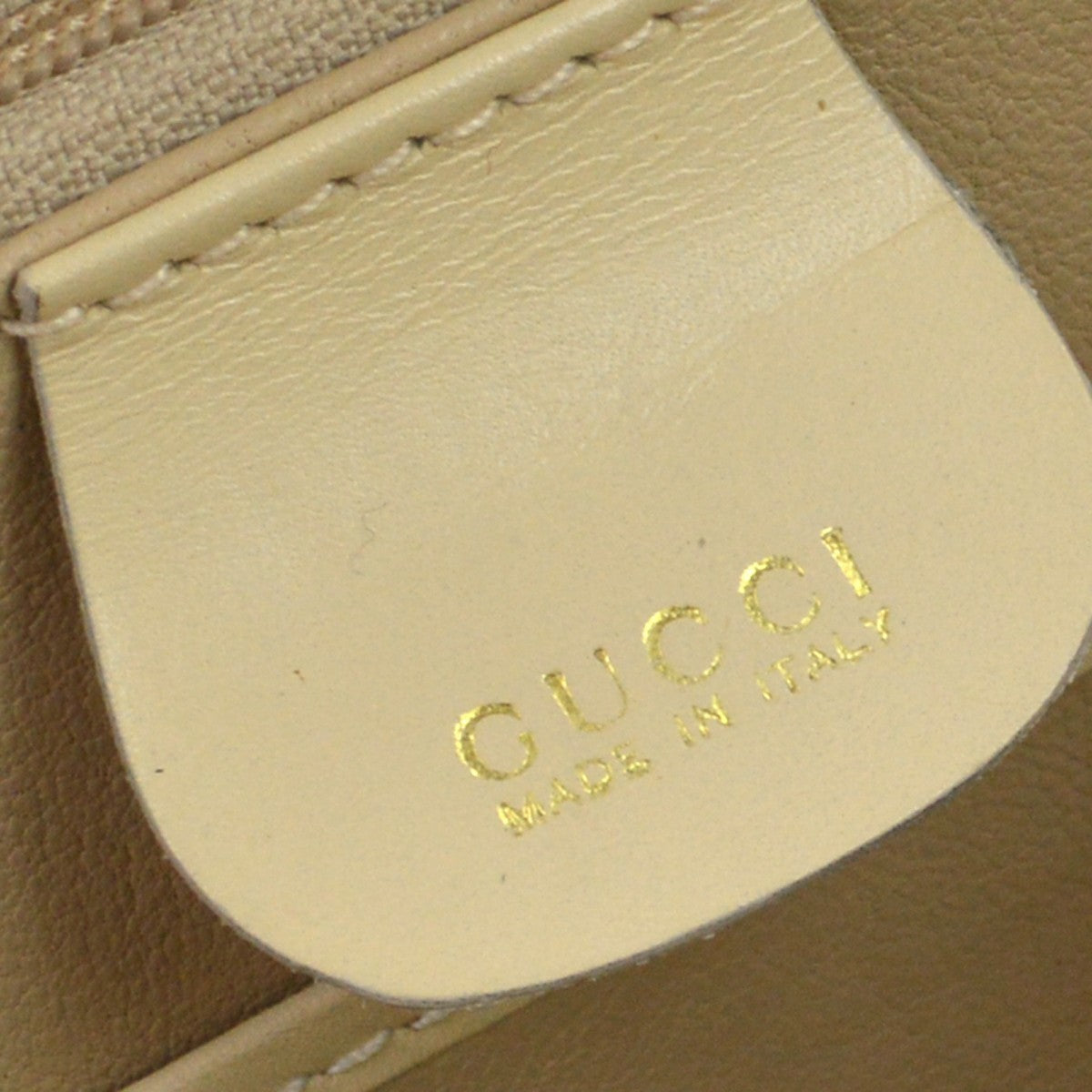 Gucci Vintage Bamboo Top Handle Leather Beige Leather Handbag (Pre-Owned)