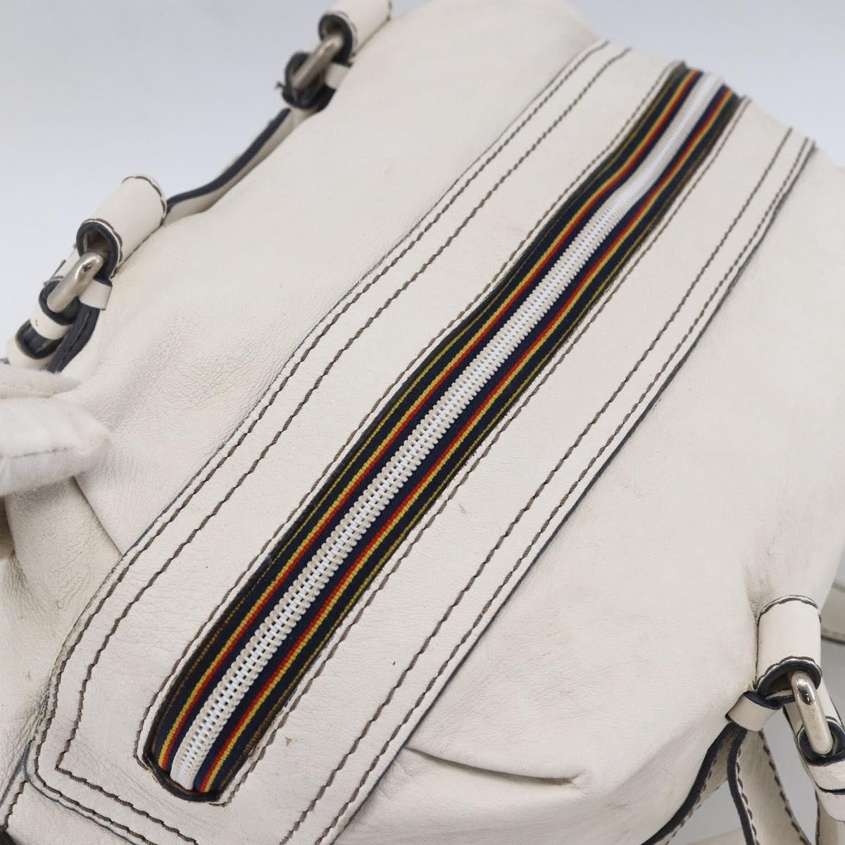 Chloe Handbag Leather White Leather Handbag (Pre-Owned)