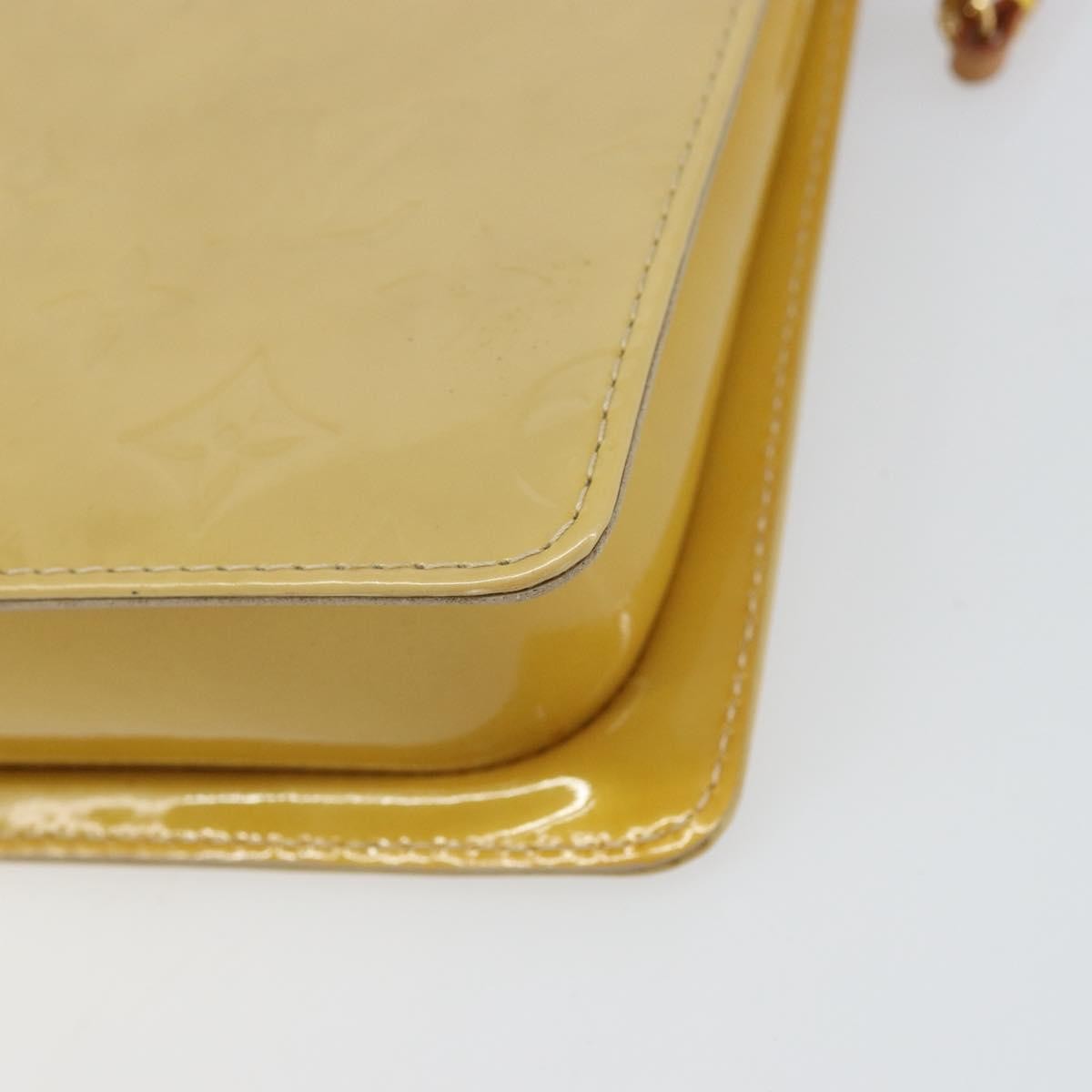 Louis Vuitton Mott Monogram Vernis Beige Patent_Leather Clutche & Pouche Bag (Pre-Owned)