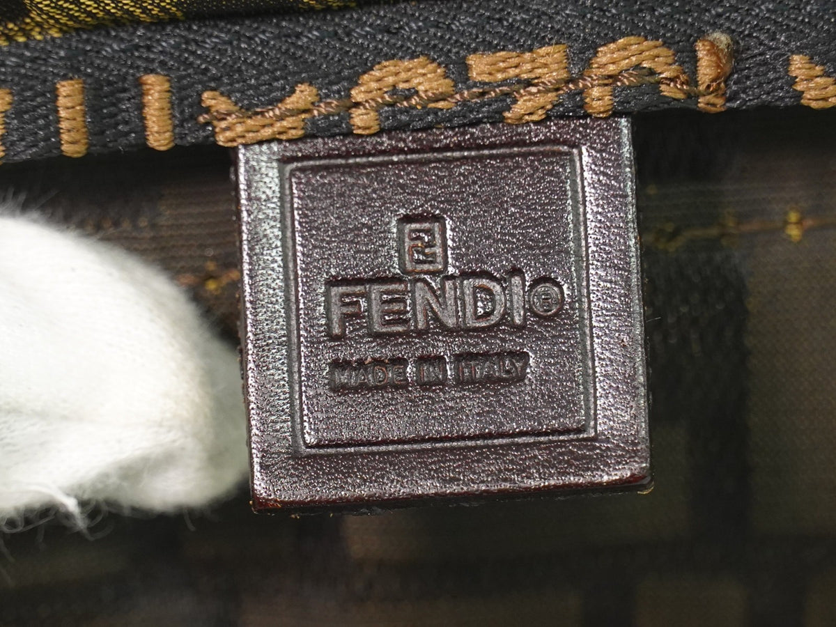 Fendi Convertible Zucca Canvas Brown Canvas Tote Bag Bag (Pre-Owned)