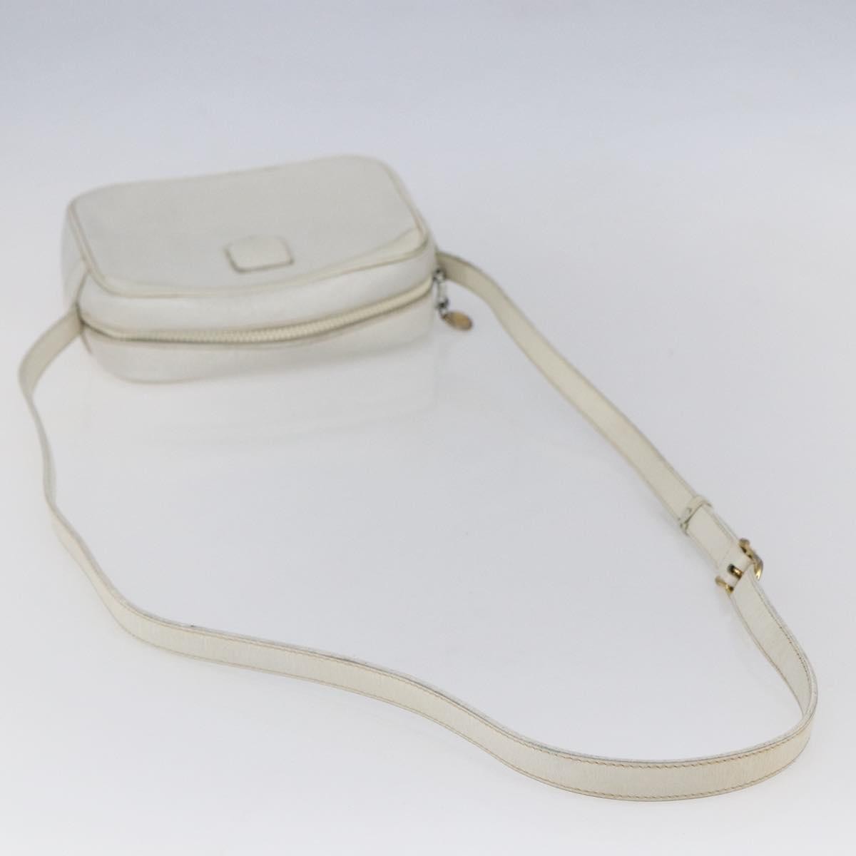 Celine Vintage Leather White Leather Shoulder Bag Bag (Pre-Owned)