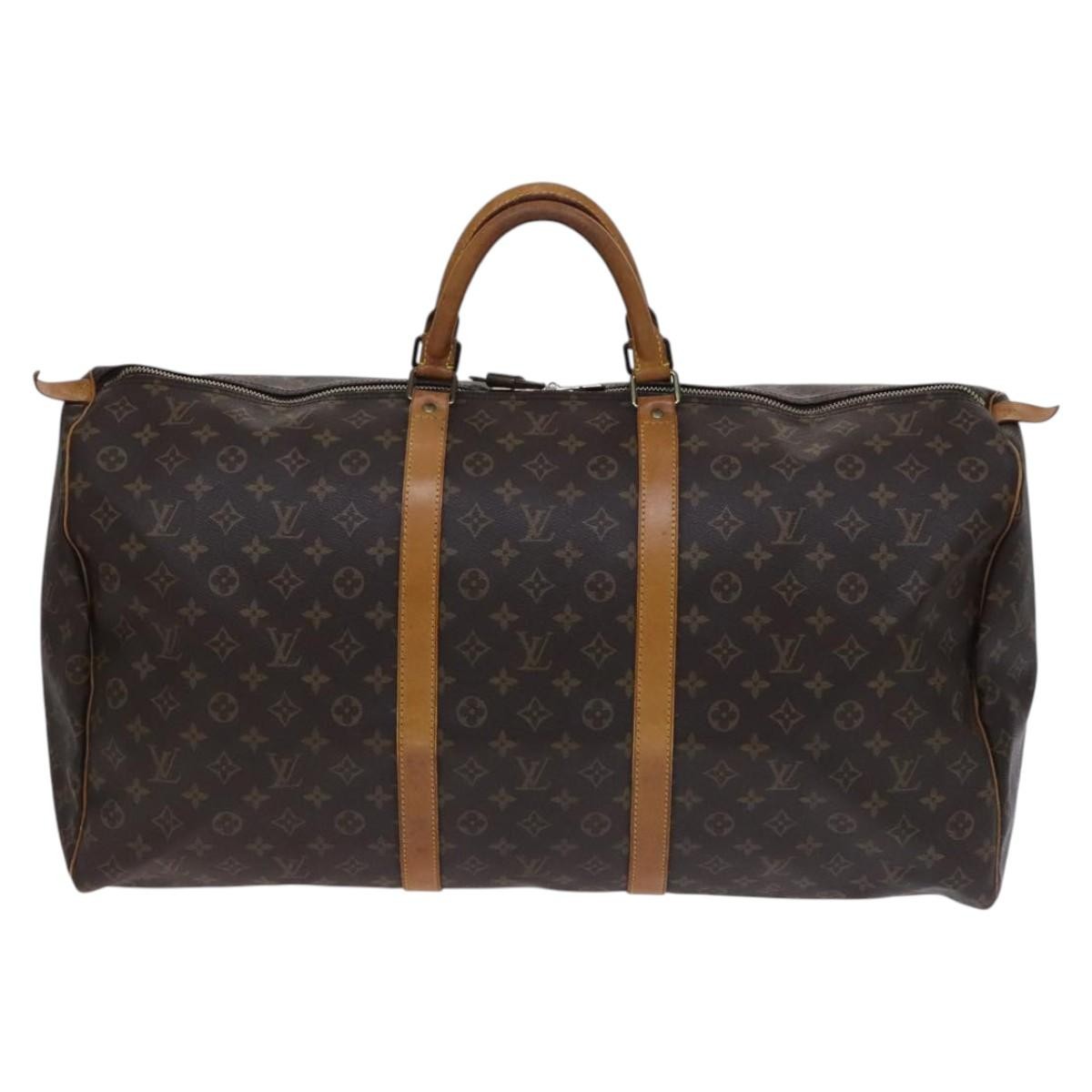 Louis Vuitton Keepall Monogram Canvas Brown Canvas Travel Bag Bag (Pre-Owned)