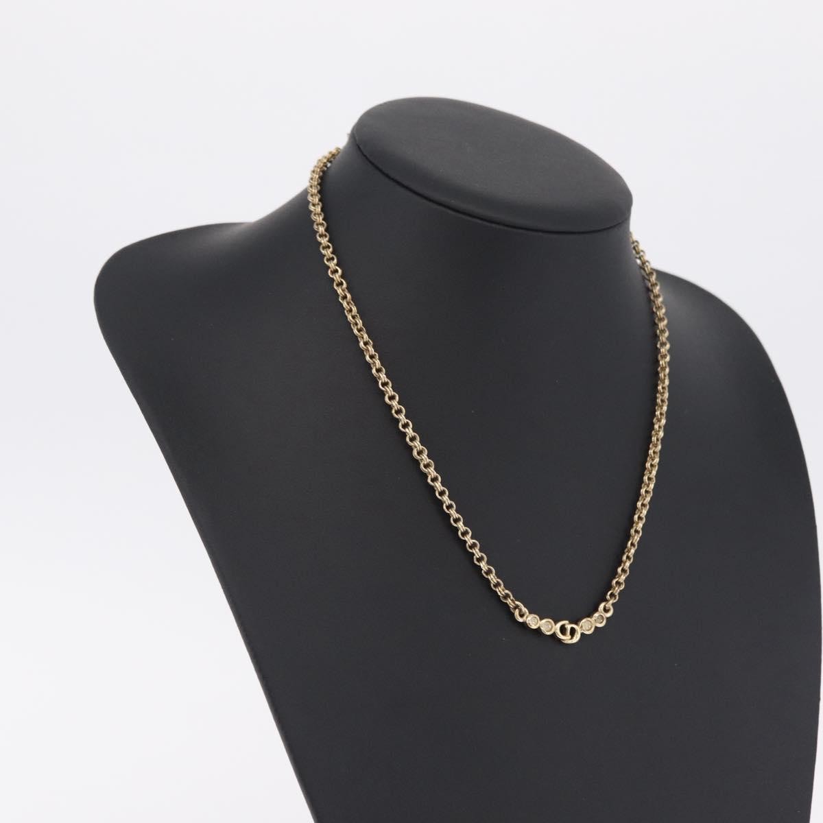Christian Dior Cd Pendant Metal Gold Metal Necklace Jewelry (Pre-Owned)