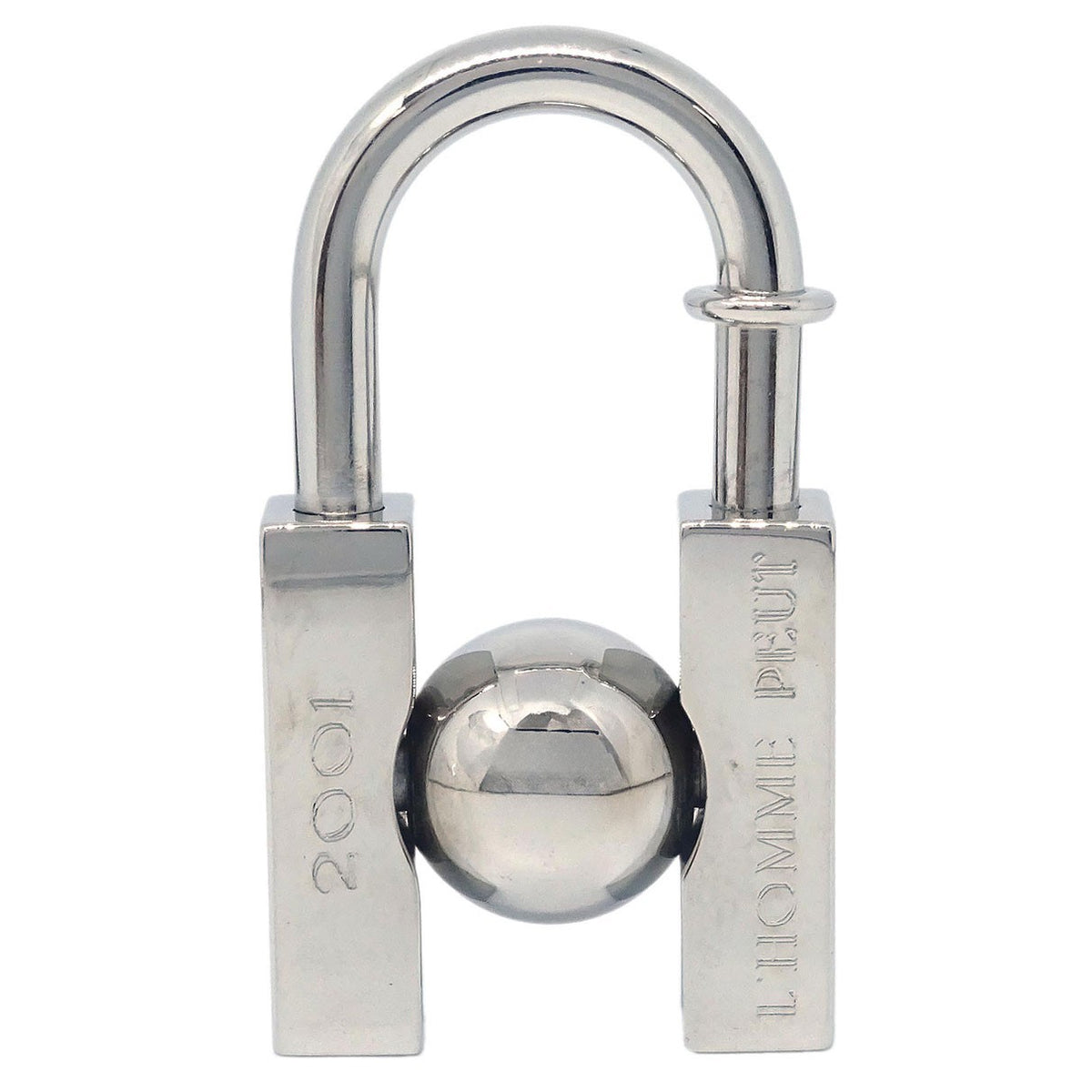 Hermes Lhomme Peut Embellir La Terre Cadena Lock Charm Metal Silver Silver_Plated Charms And Keychains Accessory (Pre-Owned)