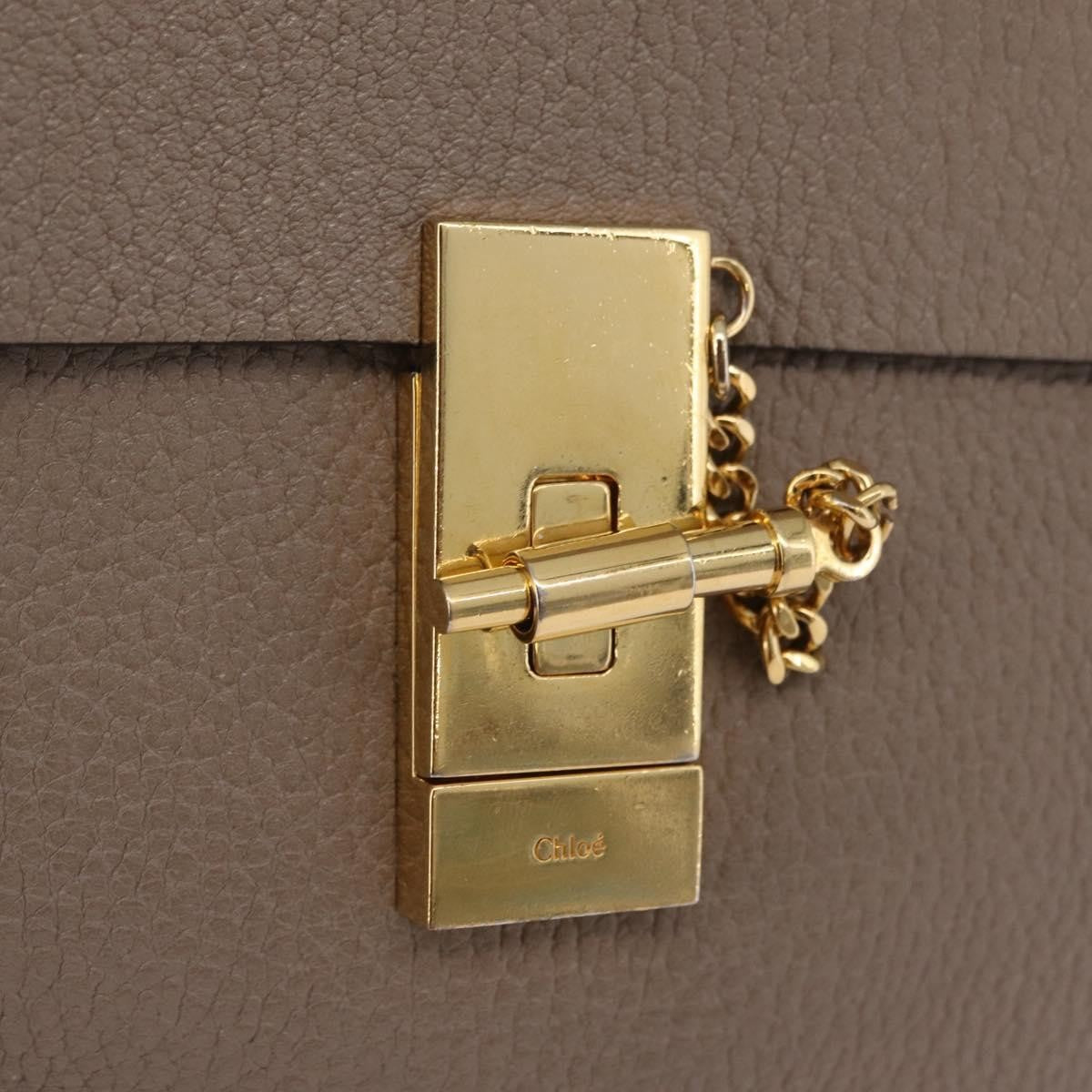 Chloe Drew Leather Beige Leather Crossbody Bag Bag (Pre-Owned)