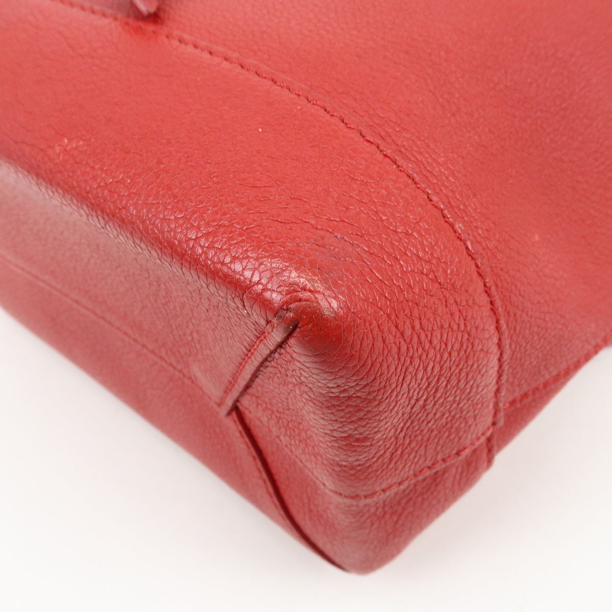 Louis Vuitton Lockme Leather Red Leather Backpack Bag (Pre-Owned)