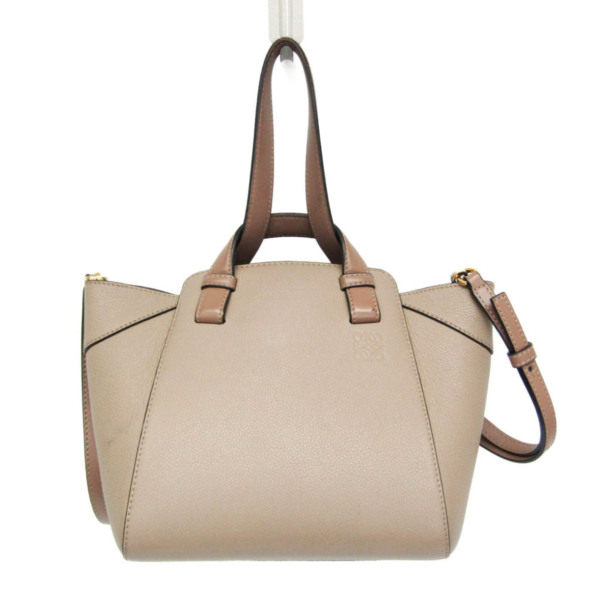 Loewe Hammock Nugget Leather Beige Leather Handbag (Pre-Owned)