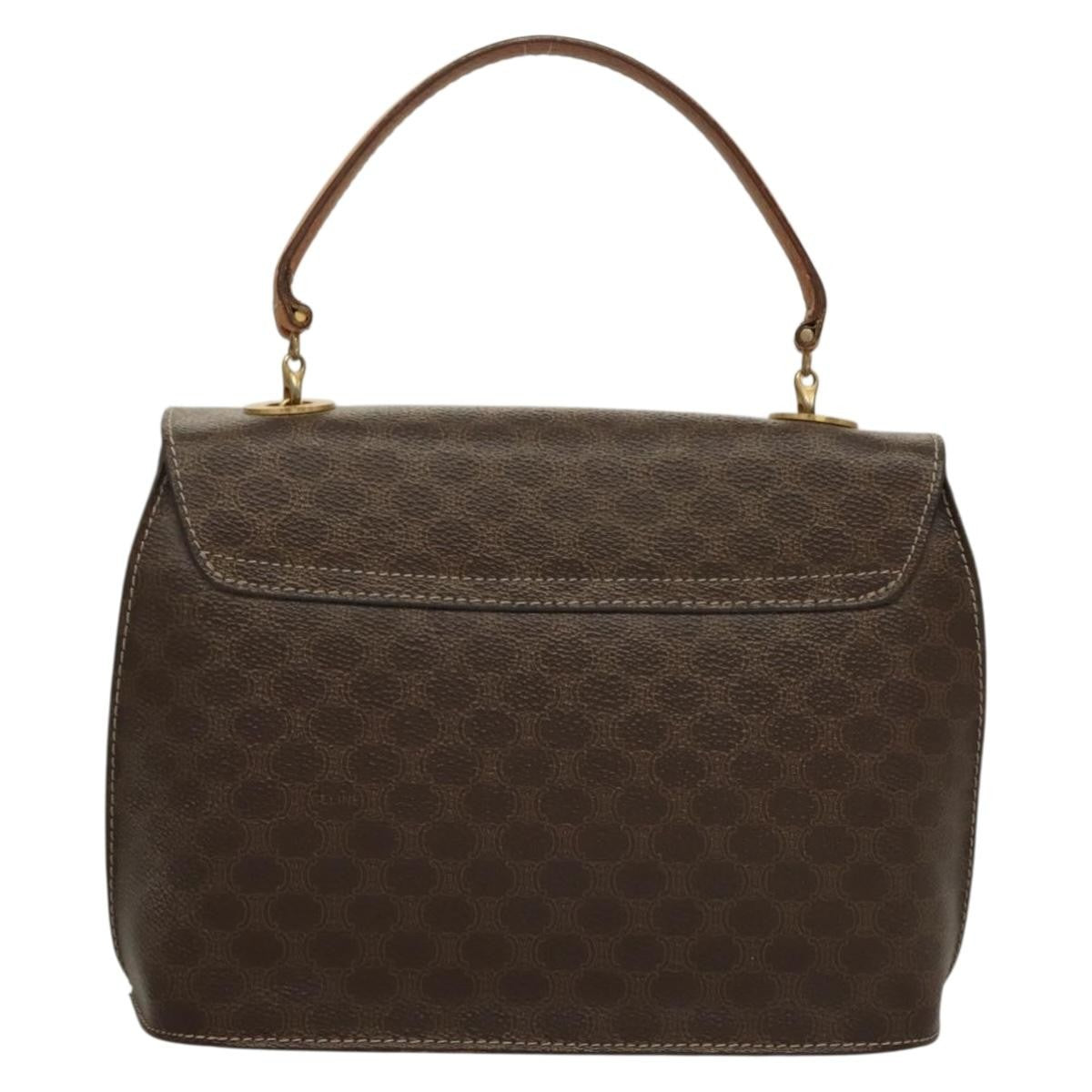 Celine Macadam Macadam With Leather Brown Canvas Handbag (Pre-Owned)