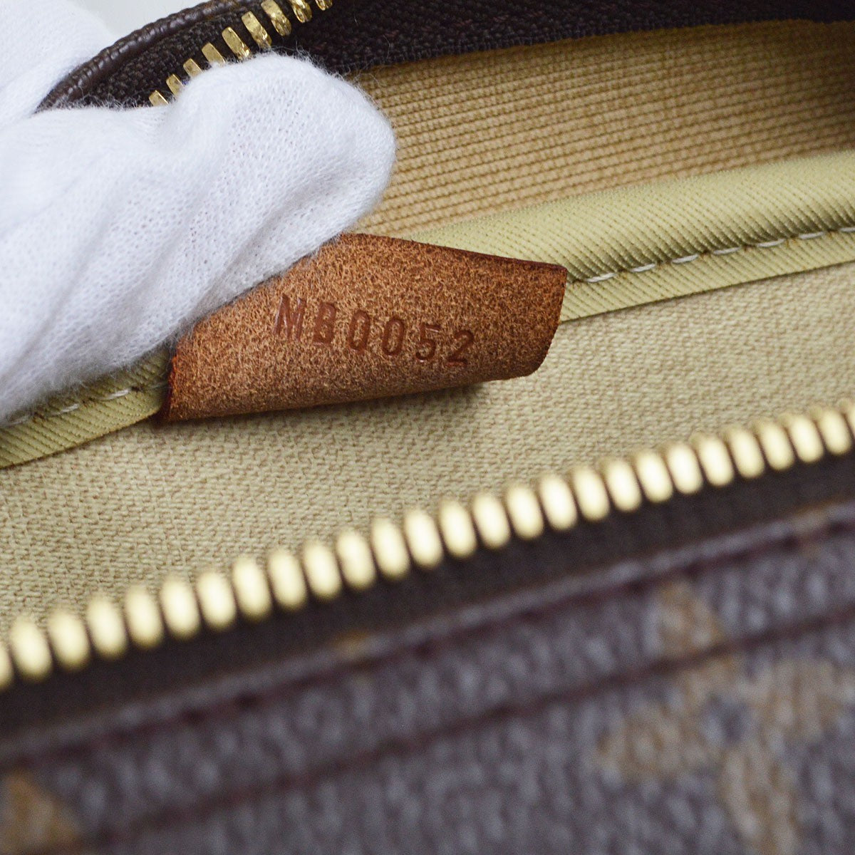 Louis Vuitton Bowling Vanity Printed Tuffetage With Leather Brown Canvas Handbag (Pre-Owned)