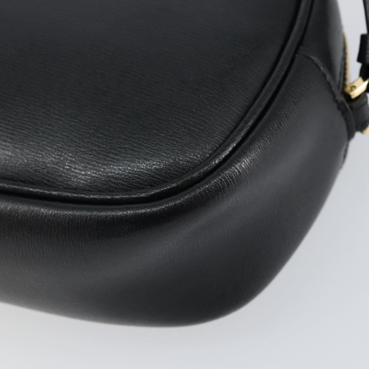 Salvatore Ferragamo City Camera Leather Black Leather Shoulder Bag Bag (Pre-Owned)