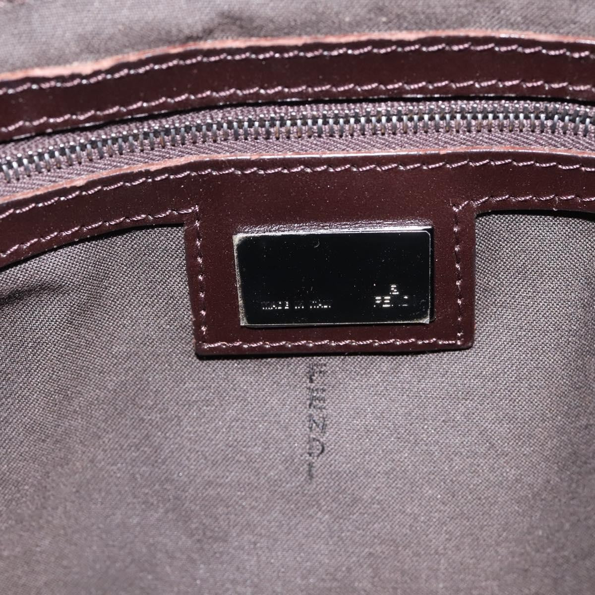 Fendi Mamma Baguette Zucchino Canvas Brown Canvas Shoulder Bag Bag (Pre-Owned)