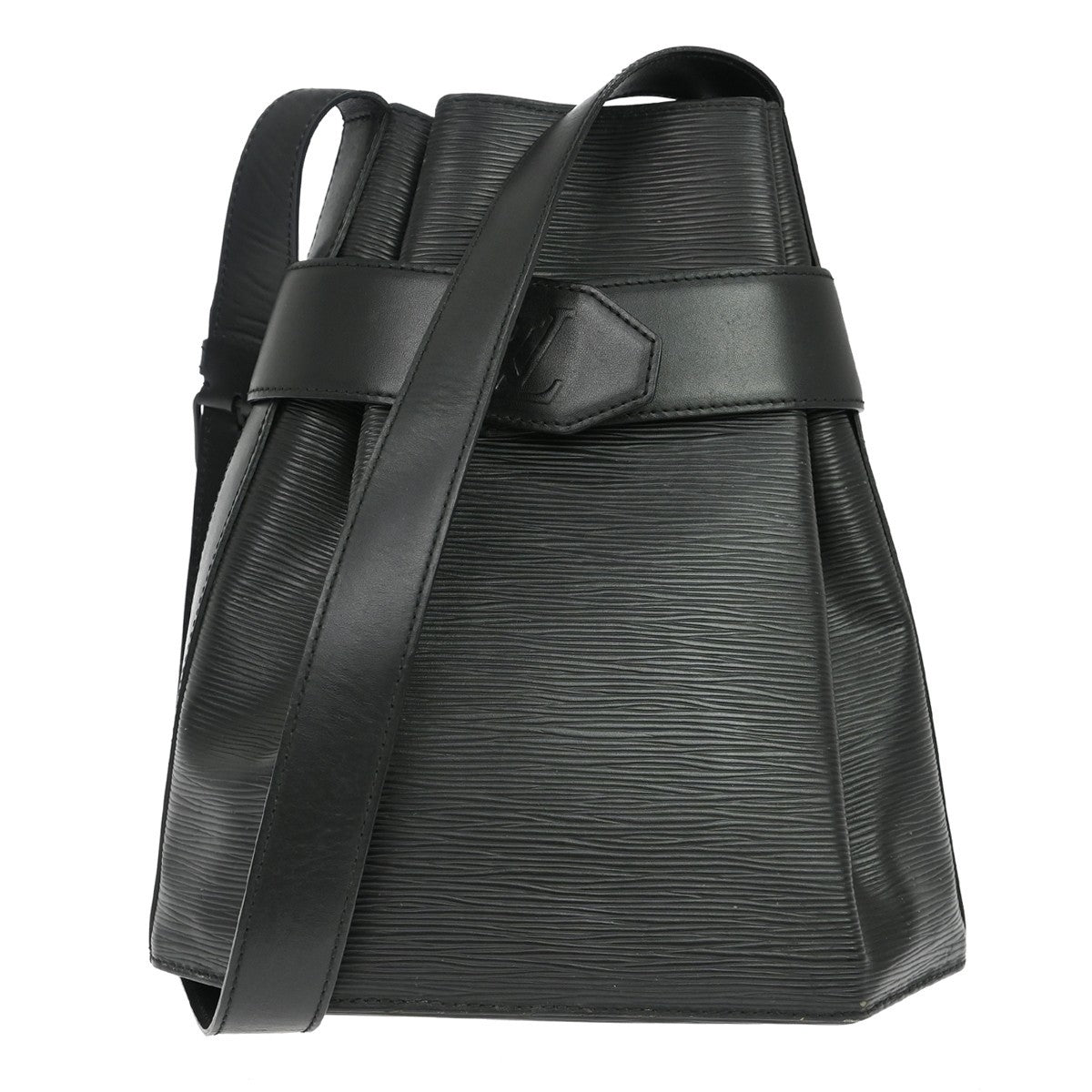 Louis Vuitton Vintage Sac D'epaule Epi Leather Black Leather Handbag (Pre-Owned)