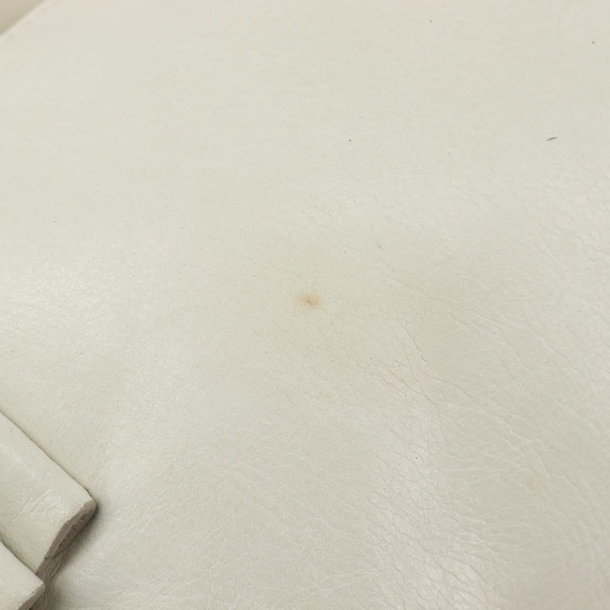 Miu Miu Beau Top Handle Leather White Leather Handbag (Pre-Owned)