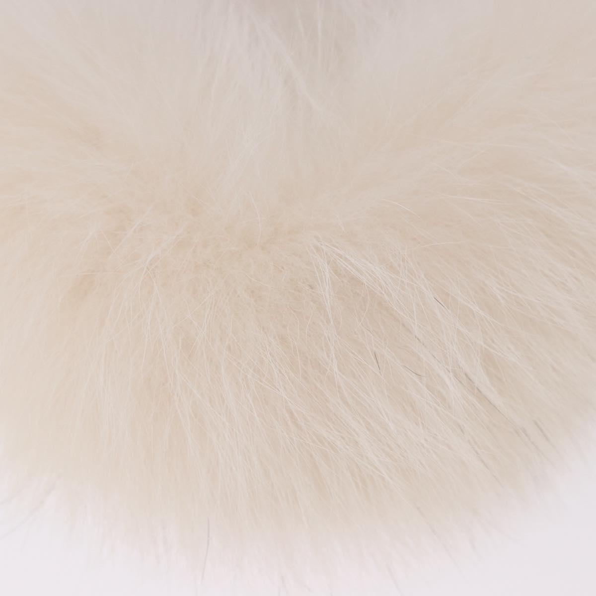 Fendi O'lock Swing Leather With Fur White Leather Shoulder Bag Bag (Pre-Owned)