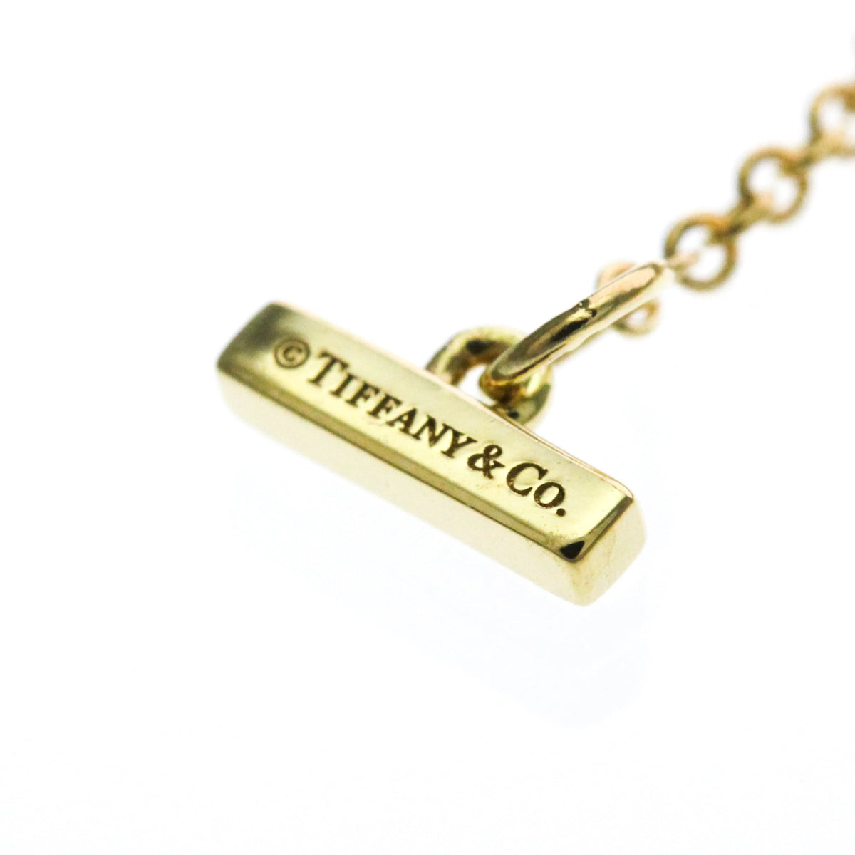 Tiffany & Co. T Circle Pendant 18K Yellow Gold With Diamonds And Mother Of Pearl Gold Yellow_Gold Necklace Jewelry (Pre-Owned)