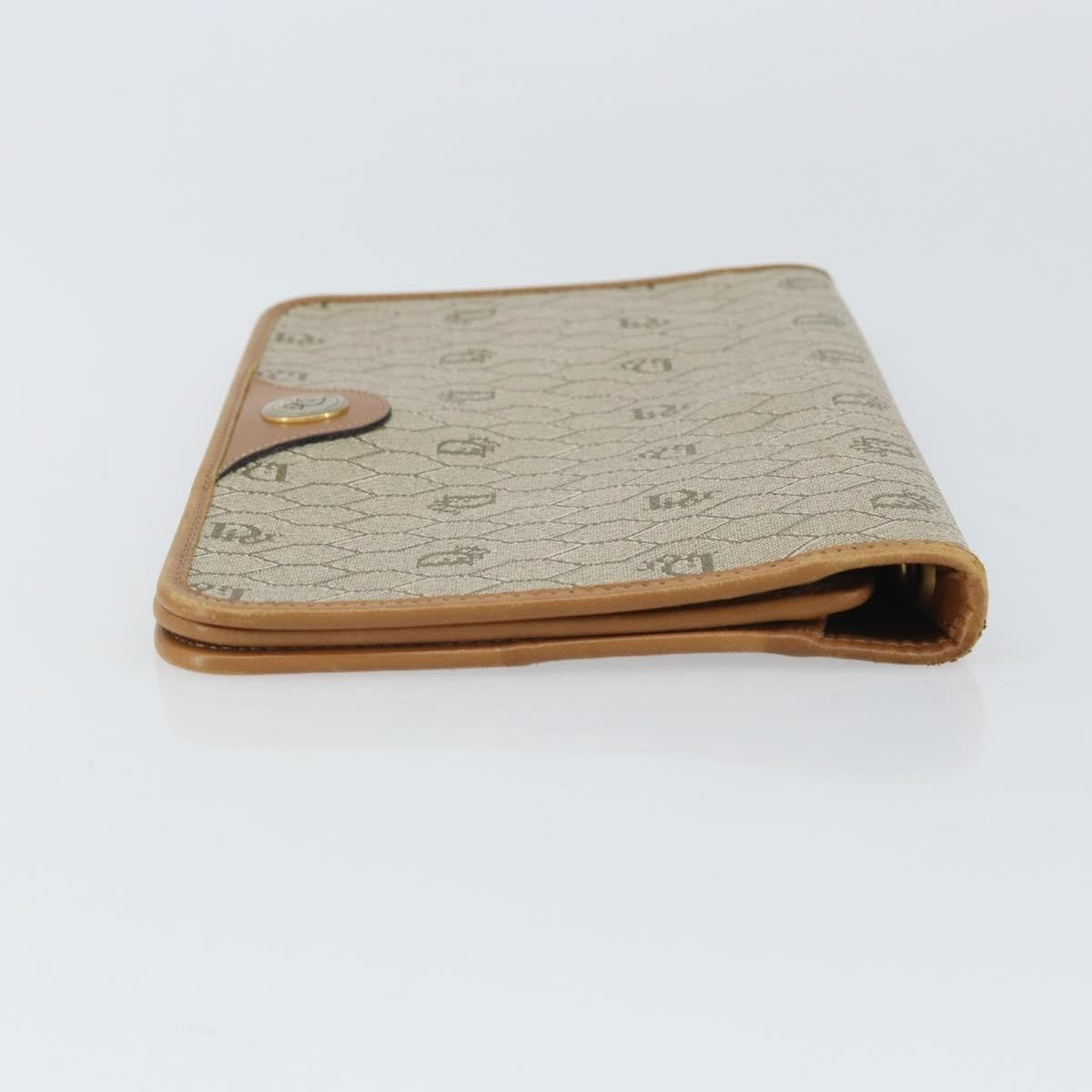 Christian Dior Vintage Honeycomb Clutch Canvas Beige Canvas Clutche & Pouche Bag (Pre-Owned)
