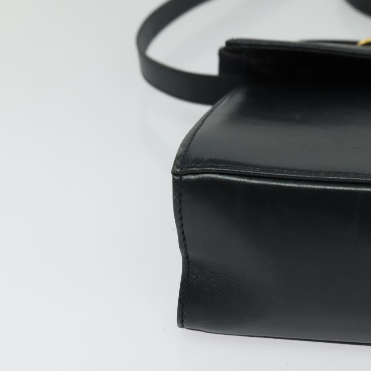 Salvatore Ferragamo Vintage Leather Navy Leather Handbag (Pre-Owned)