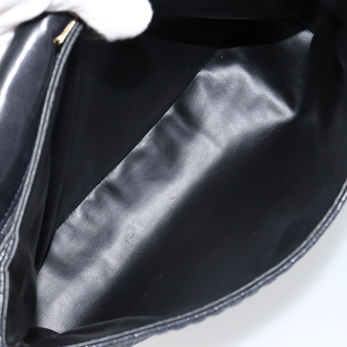 Bally Vintage Quilted Leather Black Leather Handbag (Pre-Owned)