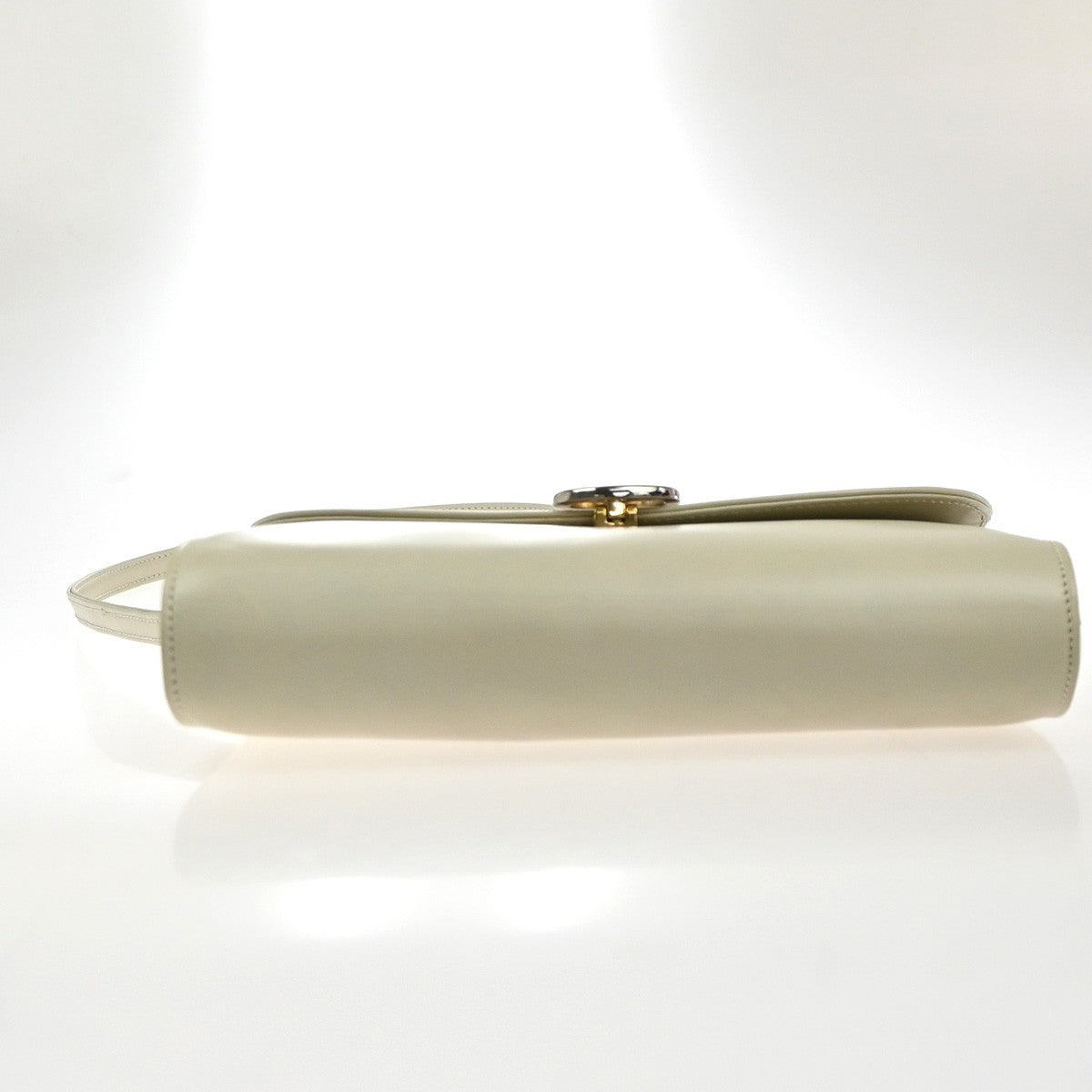 Celine Vintage Leather White Leather Shoulder Bag Bag (Pre-Owned)