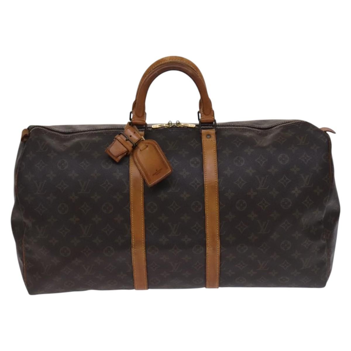 Louis Vuitton Keepall Monogram Canvas Brown Canvas Travel Bag Bag (Pre-Owned)