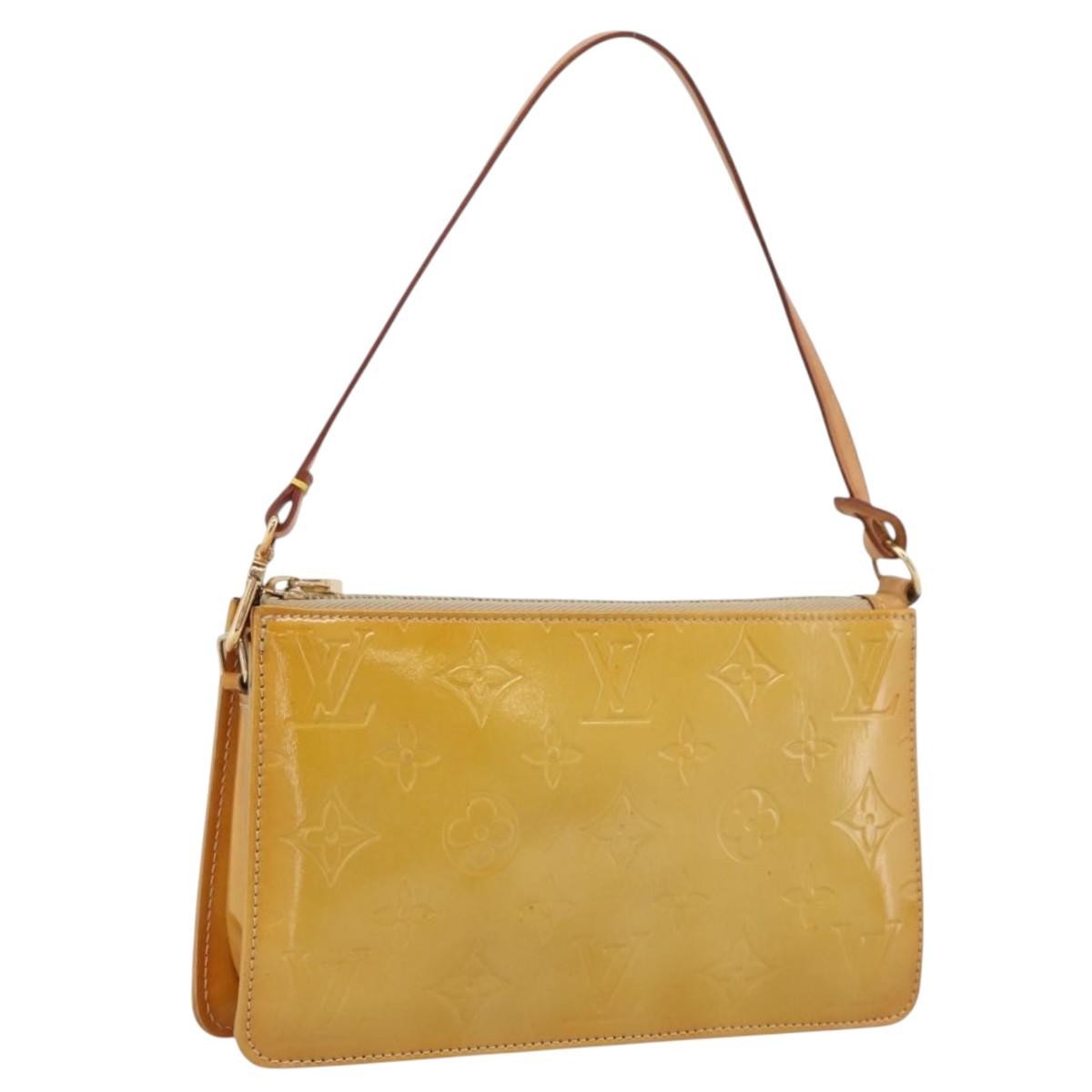 Louis Vuitton Lexington Pochette Monogram Vernis Beige Patent_Leather Clutche & Pouche Bag (Pre-Owned)