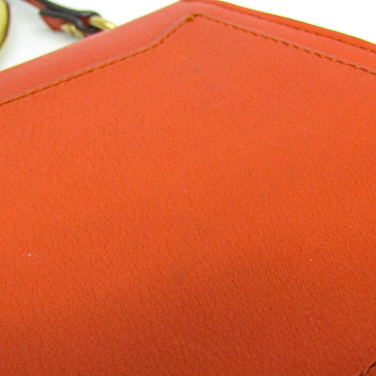 Chloe Nile Leather Orange Leather Shoulder Bag Bag (Pre-Owned)