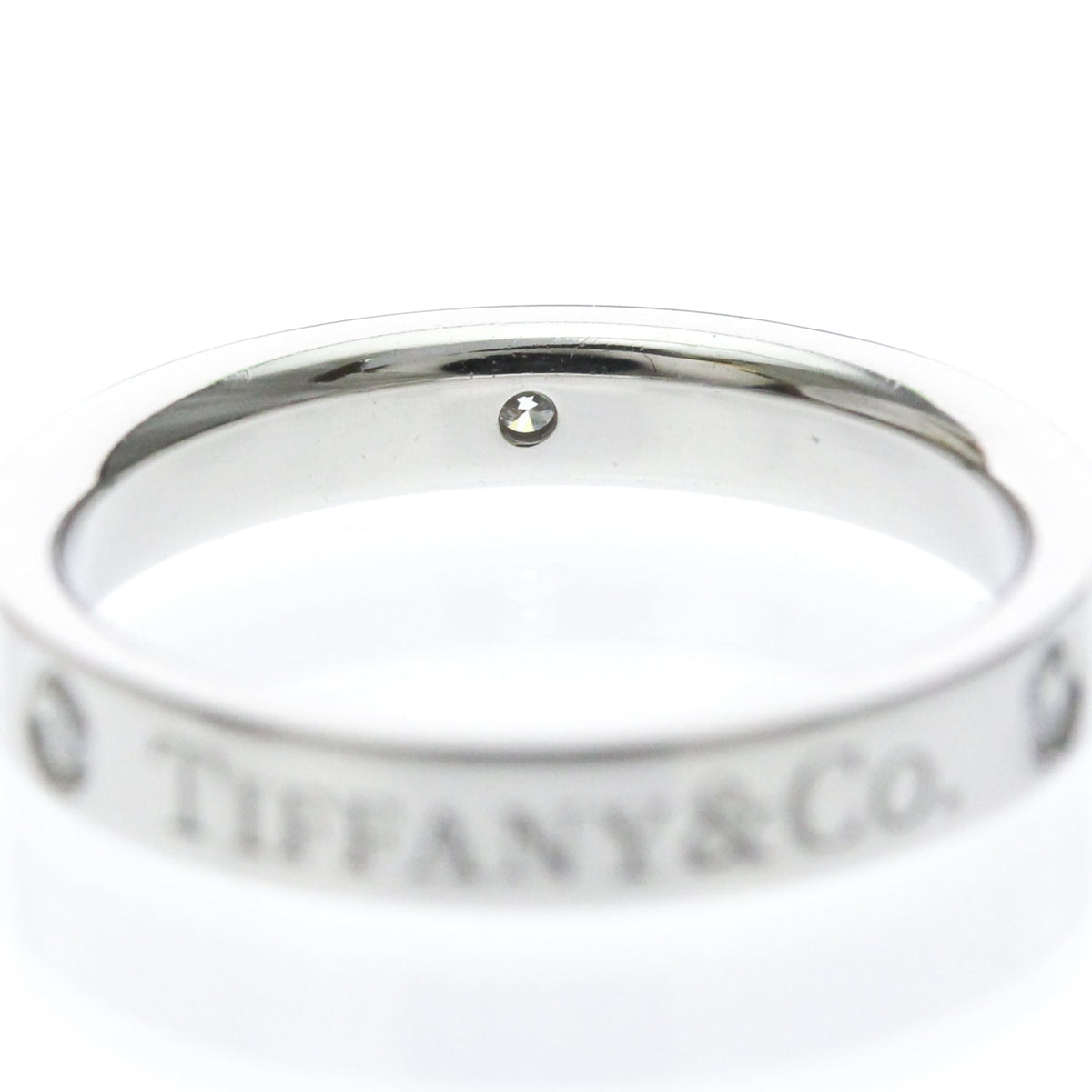 Tiffany & Co. Flat Platinum Silver Platinum Ring Jewelry (Pre-Owned)