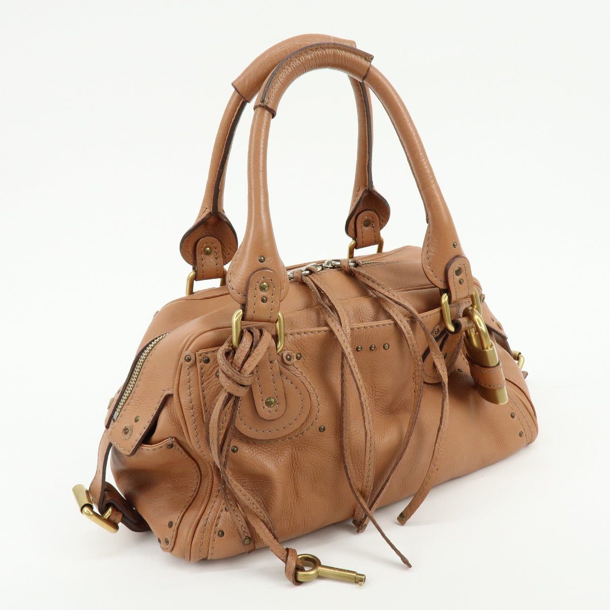 Chloe Paddington Leather Brown Leather Tote Bag Bag (Pre-Owned)