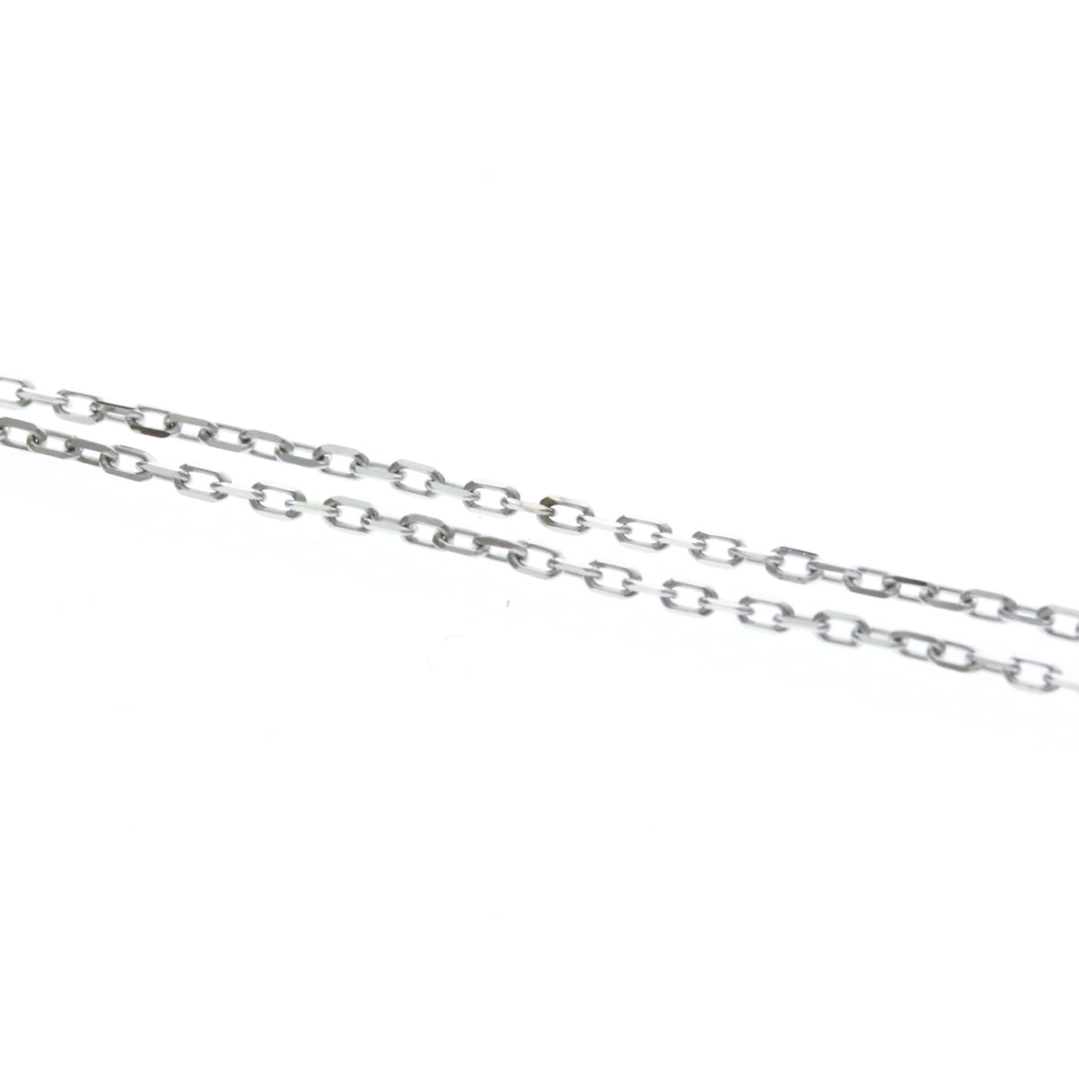 Cartier Chain 18K White Gold Silver White_Gold Necklace Jewelry (Pre-Owned)
