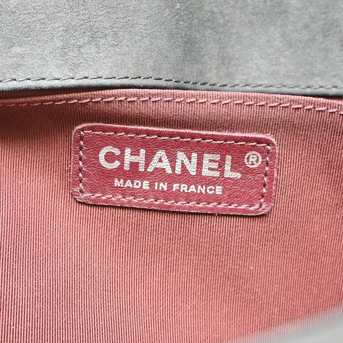 Chanel Boy Flap Chevron Lambskin Black Leather Shoulder Bag Bag (Pre-Owned)