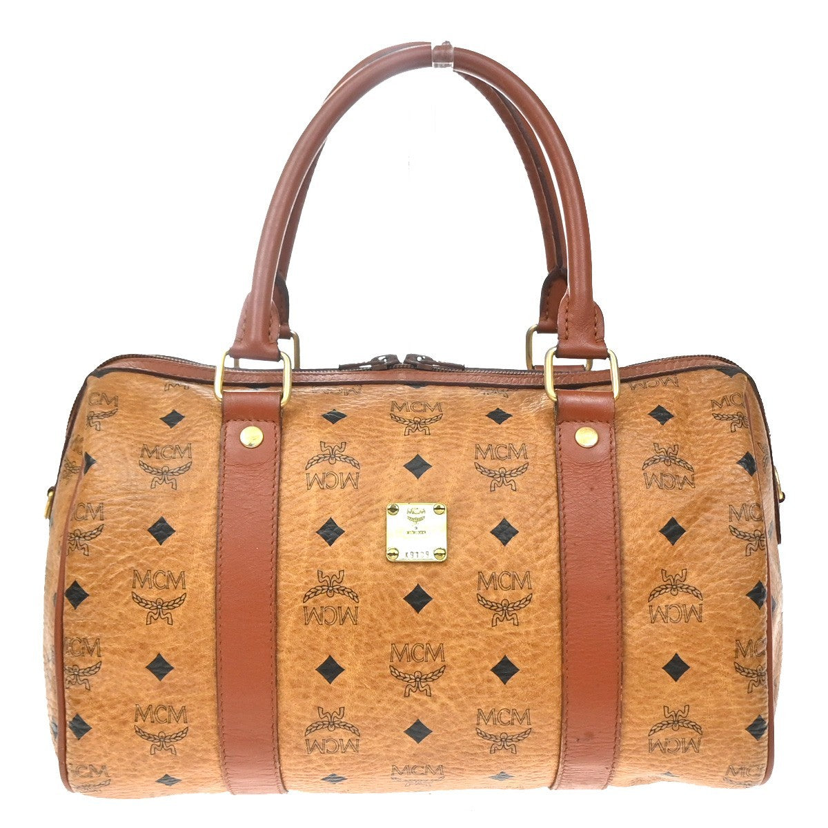 MCM Visetos Leather Brown Leather Handbag (Pre-Owned)