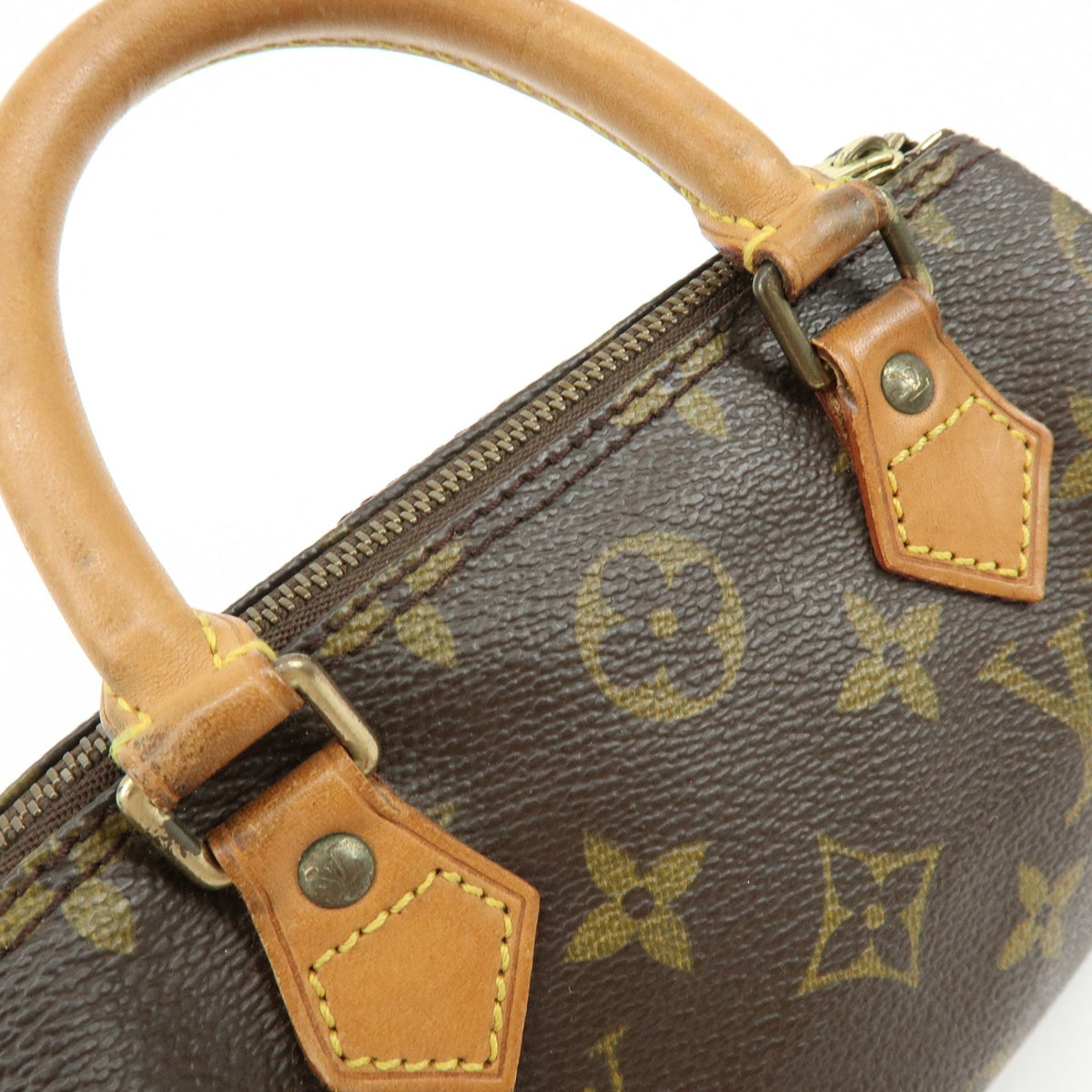 Louis Vuitton Speedy Mini Hl Monogram Canvas Brown Canvas Handbag (Pre-Owned)