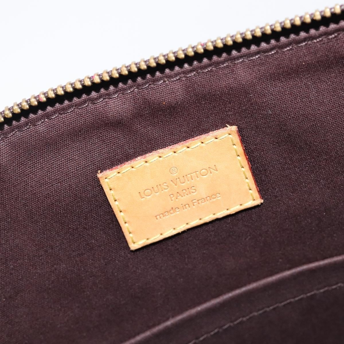Louis Vuitton Bellevue Monogram Vernis Burgundy Patent_Leather Handbag (Pre-Owned)