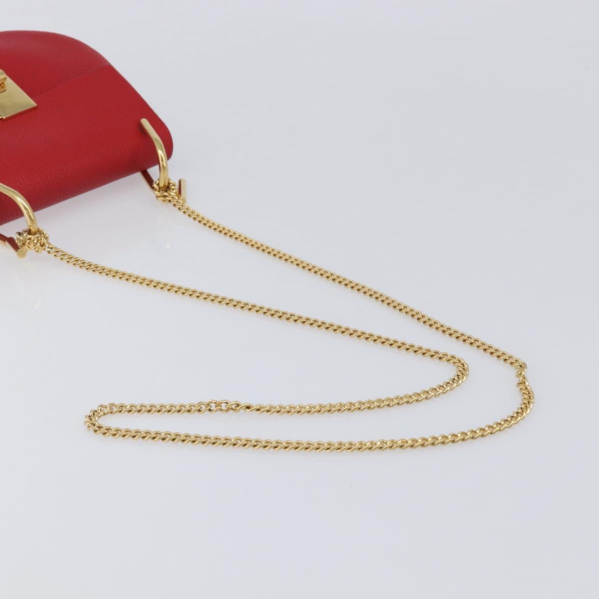 Chloe Drew Leather Red Leather Crossbody Bag Bag (Pre-Owned)