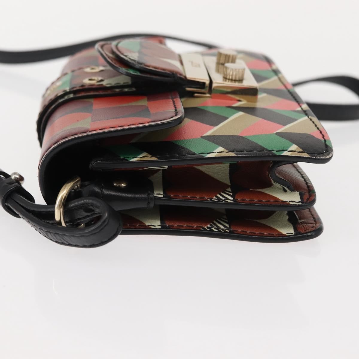 Valentino Garavani Glam Lock Printed Leather Multicolour Leather Shoulder Bag Bag (Pre-Owned)